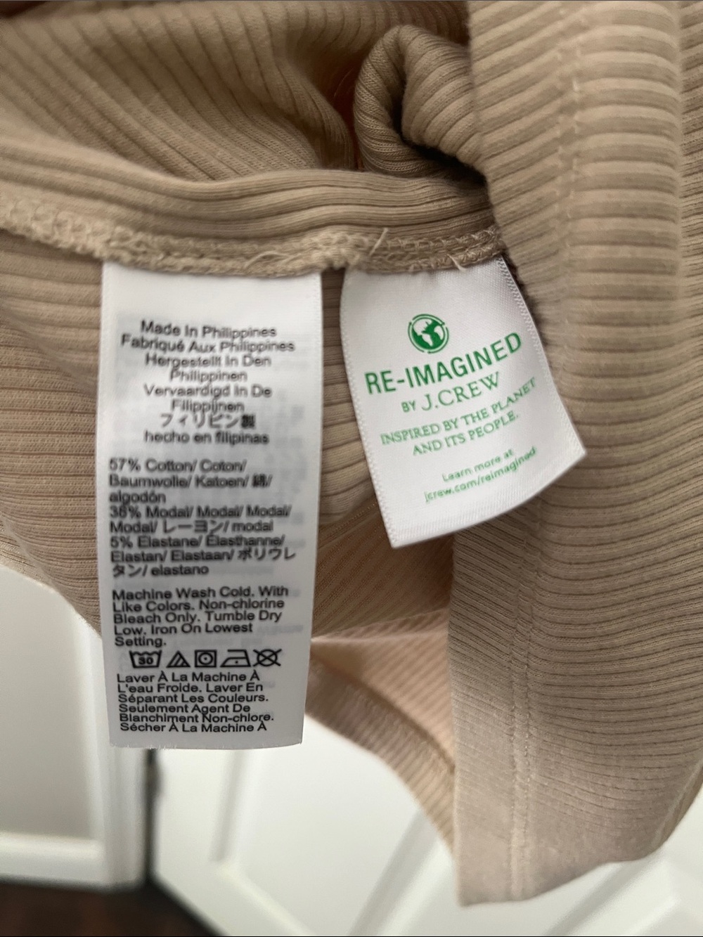 J. Crew Favorite Ribbed Tan Tank Size Medium - Picture 3 of 4